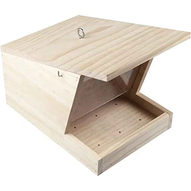 Windhager Vogelfuttersilo Pultdach XL, Vogelhaus, Futterhaus, Vogelhäuschen, Nistkasten Vögel, Füllvolumen Circa 3 Liter, 07444, Holz