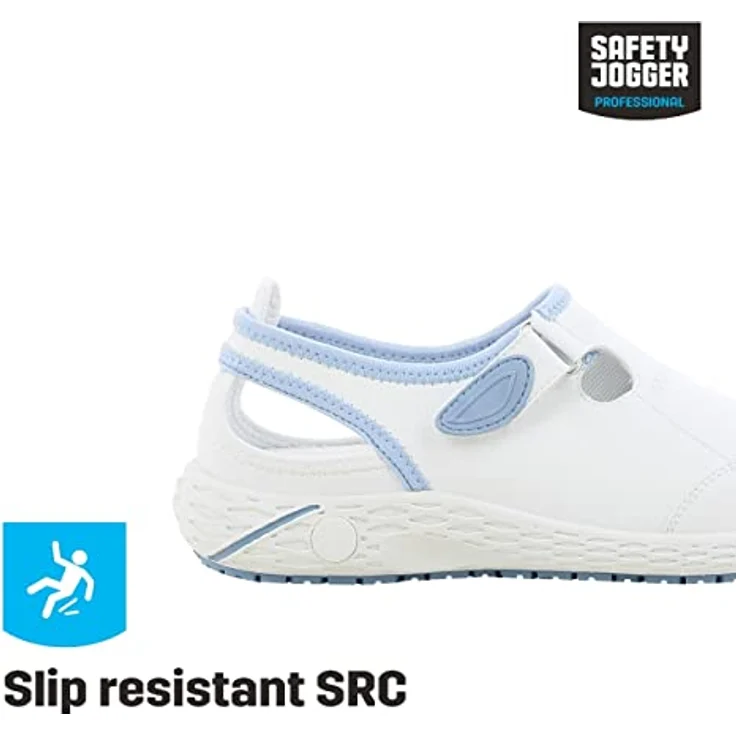 Safety Jogger LINA Berufsschuh rutschfest, Leder, Hellblau, sportlich – Bild 4