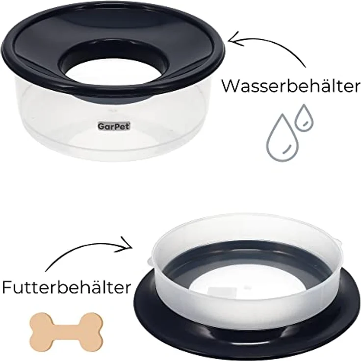 Auslaufsicher Wassernapf 2in1 Sicherheitsnapf Hundenapf Reisenapf Trinknapf Futternapf Auto Spritzschutz rutschfest Unterwegs – Bild 4