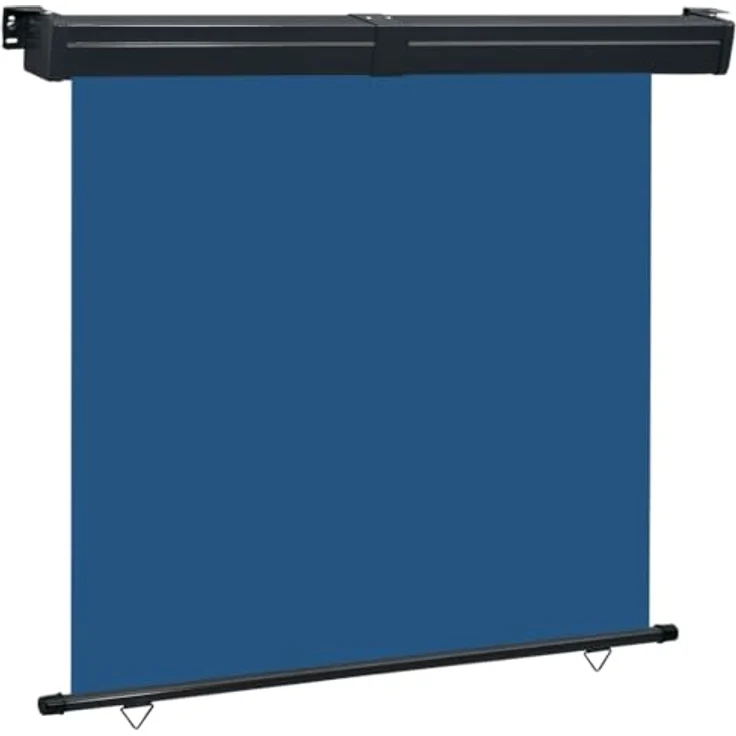 vidaXL Balkon-Seitenmarkise 165x250 cm Blau, Windschutz und Sonnenschutz, UV-beständig und wasserbeständig – Bild 1