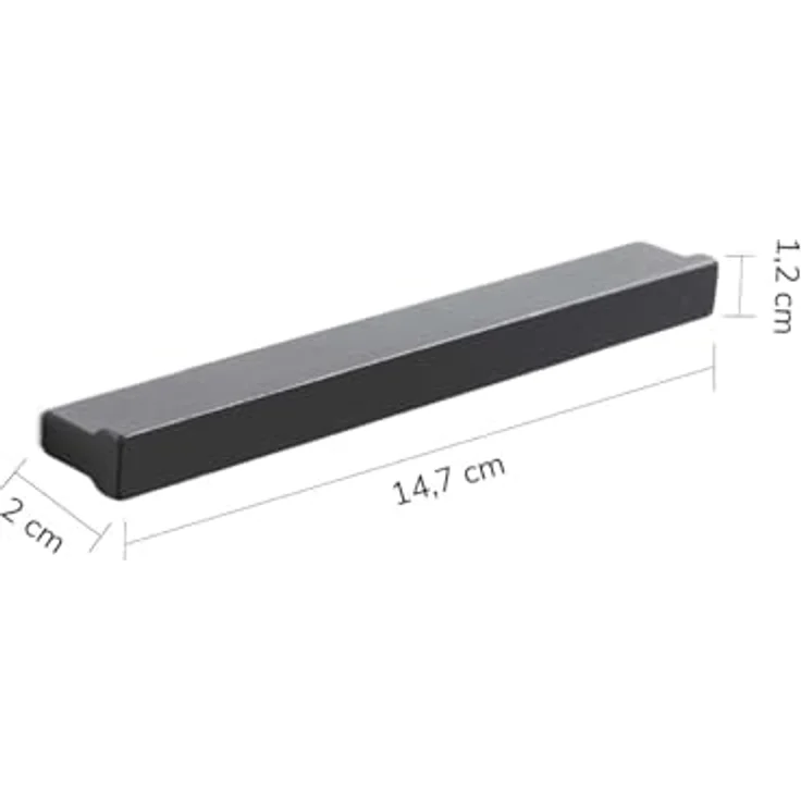 mokebo Möbelgriff Der Griffige (aus Aluminium), Anthrazit, 5er-Set – Bild 6