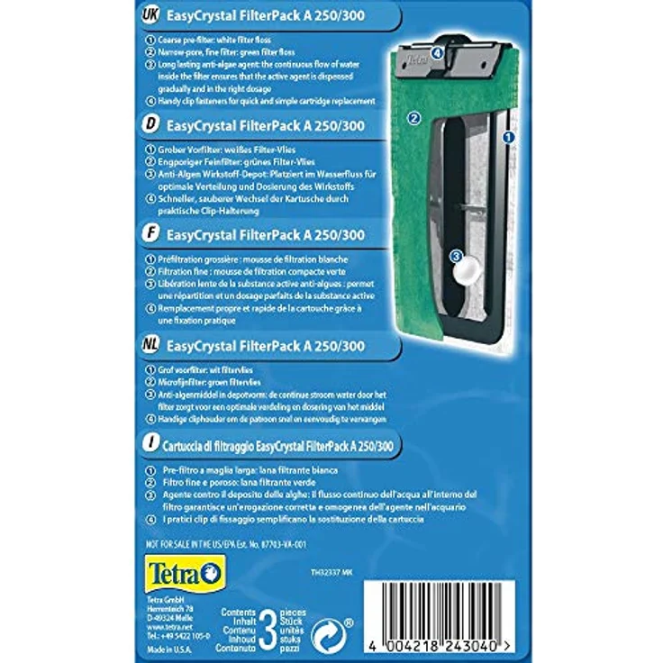 Tetra EasyCrystal Filter Pack 60l A250-300 mit AlgoStop Depot 60l – Bild 4