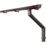 INEFA Dachrinnen Set Gartenhaus, Carport, Terrasse, NW 100 halbrund 8m Dunkelbraun 1 Dachseite, Regenrinne PVC für Pultdach, Made in Germany