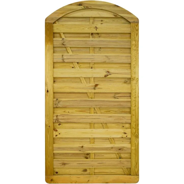 GartenLand Zauneinzeltür Vario gebogen 100x180 cm, Kiefernholz KDI, witterungsbeständig, ohne Pfosten & Beschlagset