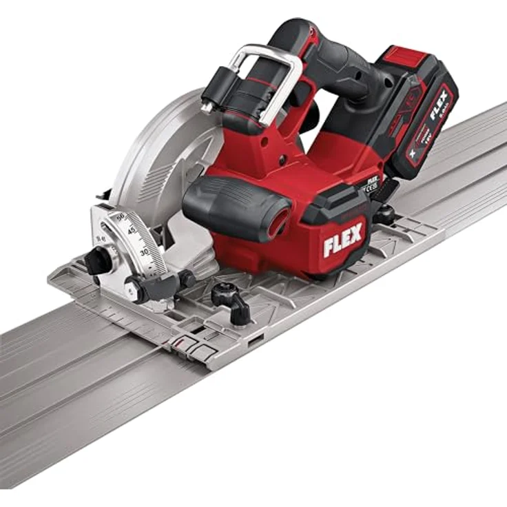 Flex Akku-Handkreissäge mit Pendelhaube CS 68 18-EC C (18 V, EMS-System, Bürstenloser Motor, integriertes LED-Licht) 532636, Magnesium-Druckguss-Schutzhaube, Staubreduziertes Arbeiten, Grau – Bild 2