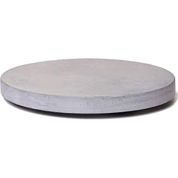 VIVANNO Untersetzer mit Rollen Pflanzenroller rund Kunststein Movo Grau - 4 x 36 cm