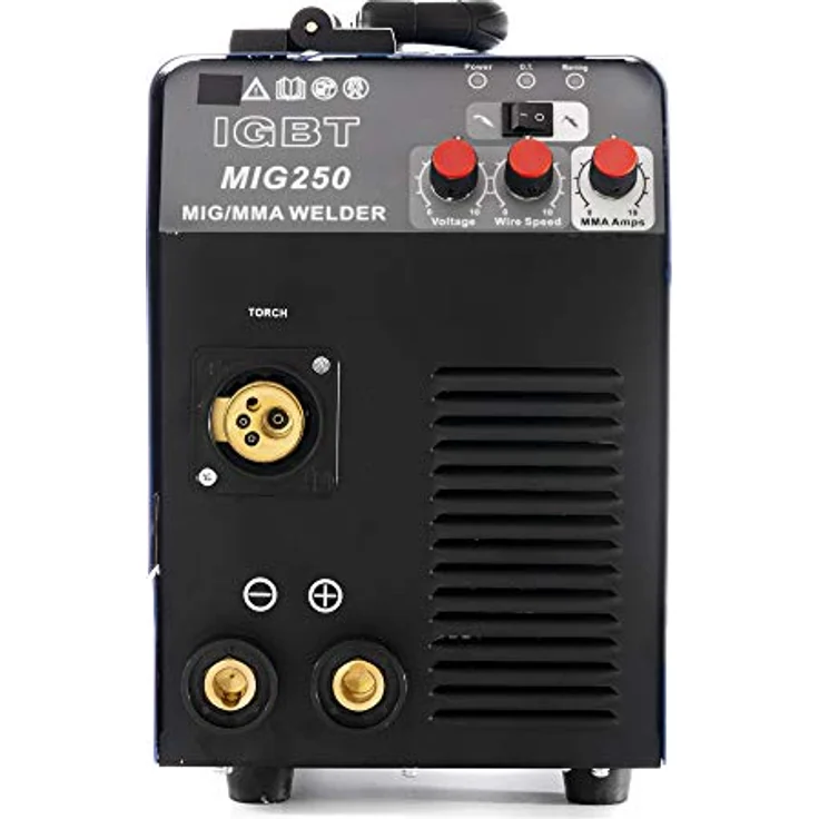 IPOTOOLS MIG-250S 5in1 MIG MAG Schweißgerät - Synergic Schutzgas Schweissgerät mit 250 Ampere FLUX Fülldrahtschweißgerät ohne Gas Elektroden/E-Hand geeignet/Digital/IGBT / 230V / 7 Jahre Garantie – Bild 2