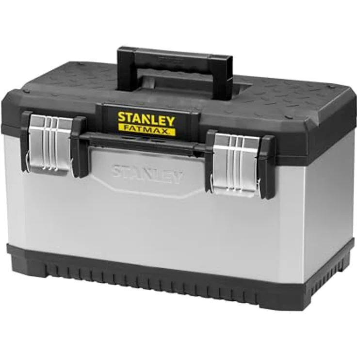 Stanley FatMax Werkzeugkoffer - Werkzeugbox (20'', 50x29x30cm, Trage mit Bi-Material Griff, robuste Box aus Metall-Kunststoff mit rostfreien Schließen, Koffer mit Aussparung) 1-95-615 – Bild 3
