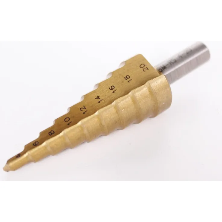 myMAW HSS TIN Stufenbohrer Metallbohrer Bohren Bohrer Metall Edelstahl VA 4-20 mm Gr 2