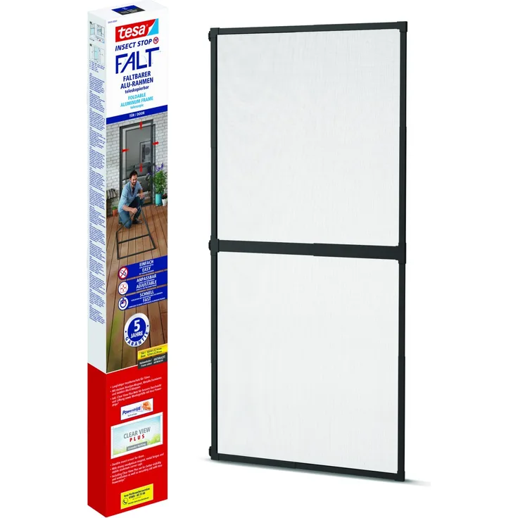 Tesa FALT 55415-00001-00 Tür-Fliegengitter Anthrazit 1St.