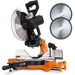 IXES Kappzugsäge IX-KZP305 Gehrungssäge Zugsäge inkl. Sägeblatt mit 48 Zähnen | 2000W Leistung | 180mm Schnitthöhe | 340mm Schnittbreite | schwenkbar von -50 bis +50° | Neigungswinkel 48° - Preisvergleich