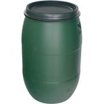 PROREGAL® Regentonne Mehrzweckfass aus Kunststoff mit Vielzweckdeckel, 120 Liter, Grün