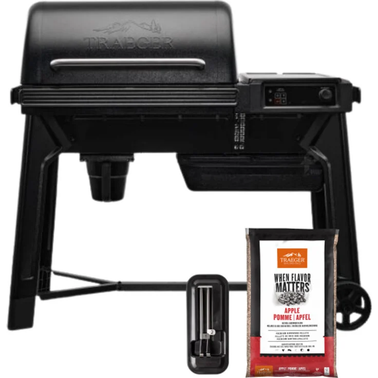 Traeger Woodridge Pro Pelletgrill und Smoker mit emaillierter Grillfläche, Abdeckhaube und vielseitigen Grillmethoden