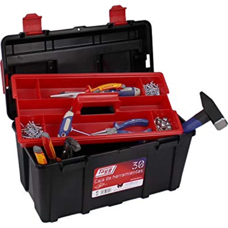 Werkzeugkoffer mit herausnehmbarer Sortierschale - HxBxT 445 x 235 x 230 mm - Koffer und Transportboxen transport boxes cases – Bild 2