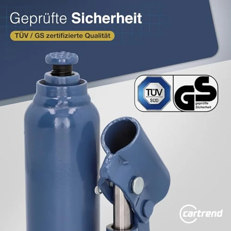 Cartrend Stockheber hydraulisch 2t, Wagenheber mit max. 2000 kg Tragkraft – Bild 4