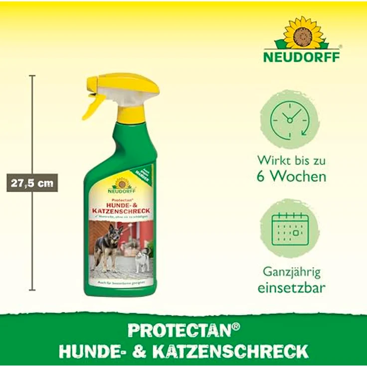 Neudorff Protectan Hunde- und KatzenSchreck – vertreibt effektiv störende Hunde und Katzen in Innenräumen und im Außenbereich, anwendungsfertig, 500 ml – Bild 3