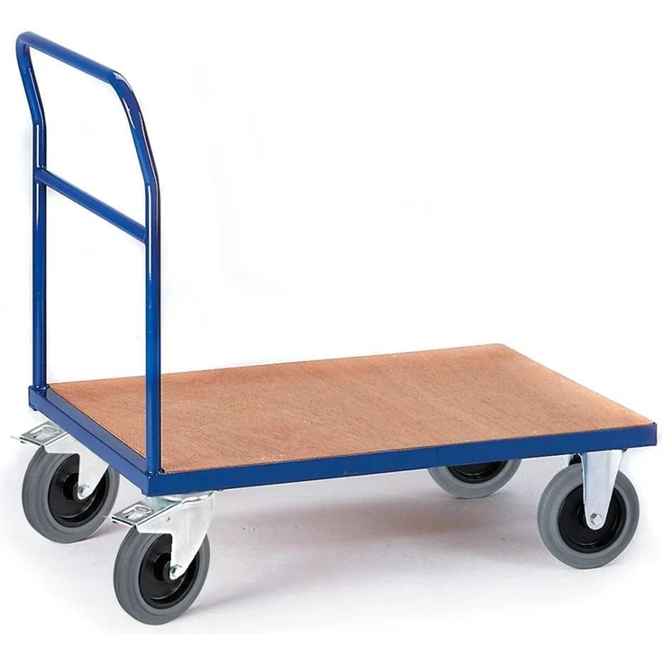 Rollcart Transportwagen 02-5995, blauer Transportwagen mit pulverbeschichteter Metallkonstruktion, 97 x 50 x 95 cm, bis 500 kg Tragkraft