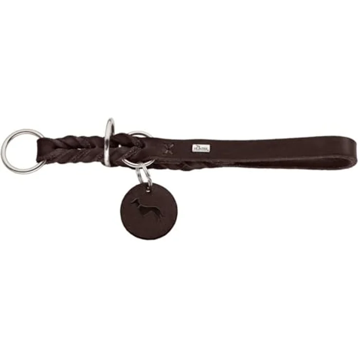 Hunter Dressurhalsung Solid Education Soft-Rindleder dunkelbraun S-M – Bild 6