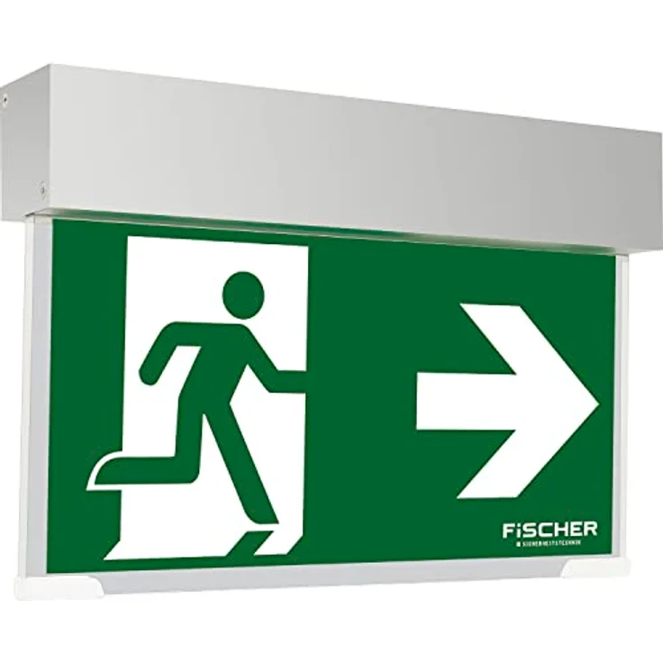 SIBLIK Notausgangsschild beleuchtet Notausgang LED Fluchtwegschild, 3h Laufzeit, Kunststoff grün/weiß – Bild 1