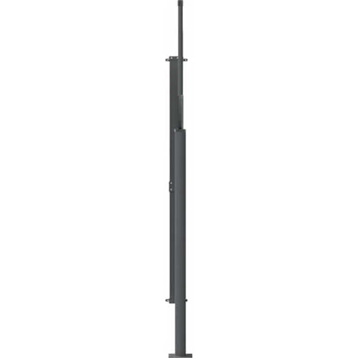 vidaXL Ausziehbare Seitenmarkise 120 x 300 cm, grau, UV- und wasserabweisend mit stabiler Stahlkonstruktion – Bild 7