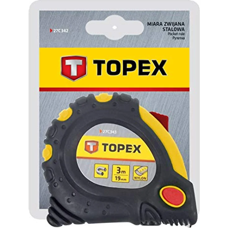 TOPEX Profi Rollmaßband mit magnetischem Endhaken 10m – Bild 3
