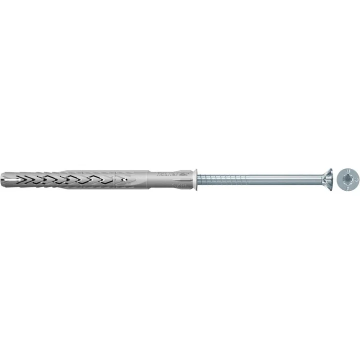 Fischer Langschaftdübel SXRL 8x120 t k (4) - vielseitig einsetzbar mit ETA-Bewertung und langen Spreizelementen für sichere Mehrfachbefestigungen in Beton und Mauerwerk