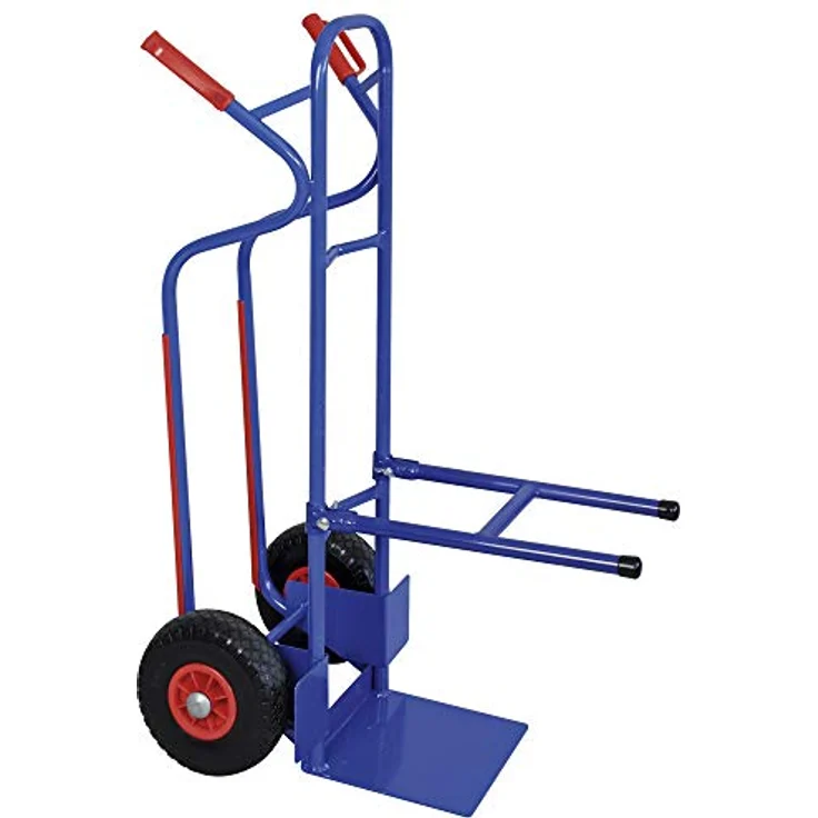 BRB-Lagertechnik Sackkarre Stuhlkarre mit pannensicheren Reifen, Ø 260x80 mm, blau – Bild 2