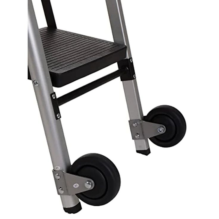 Generisch Mehrzweckleiter/Sackkarre mit Rollen/Multifunktionsleiter klappbar mit 3 Stufen belastbar bis 100kg – Bild 2