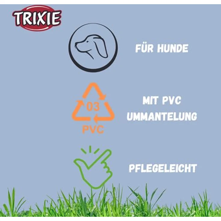 TRIXIE Hunde-Halsband CityStyle L-XL, verstellbar, wasserabweisend & abwischbar, Halsumfang 50-57cm, schwarz – Bild 2