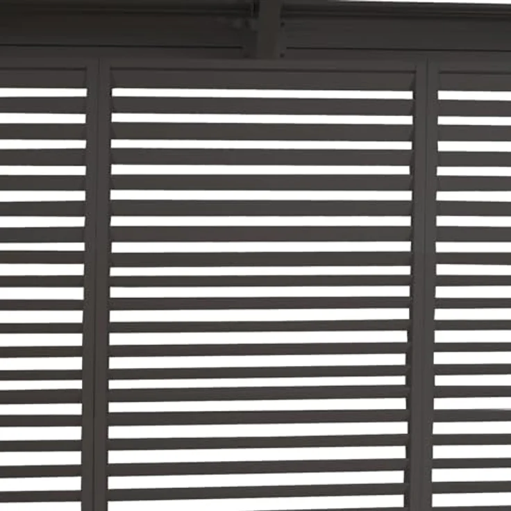 PROREGAL® Pavillonseitenteil 4er-Set Aluminium Paneele/Schiebetür, anthrazit, sturmfest bis 100 km/h, für Pergola 369x204 cm – Bild 3