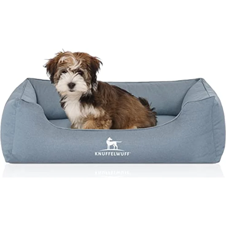 Knuffelwuff Orthopädisches Wasserabweisendes Hundebett Leon M-L 85 x 63cm Hellblau – Bild 1