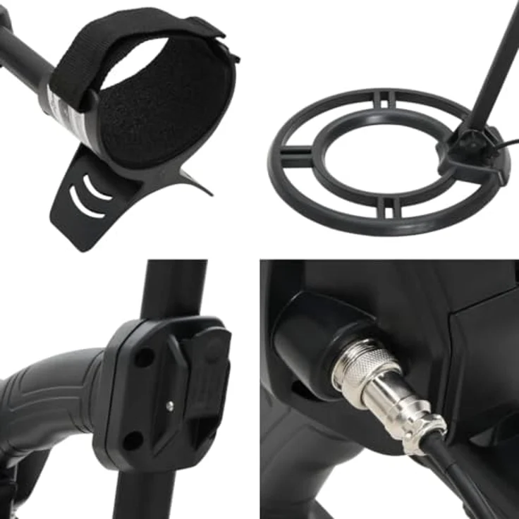 vidaXL Metalldetektor 24 cm Suchtiefe mit LCD-Display, Schwarz – Bild 5