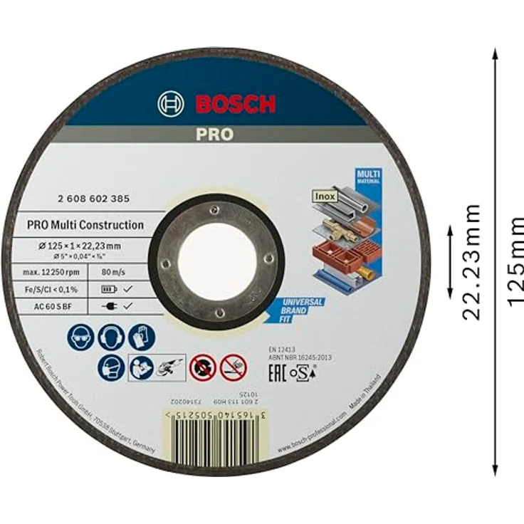 Bosch Professional Trennscheibe Rapido MC 125 x1,0mm g 2608602385 – Bild 3