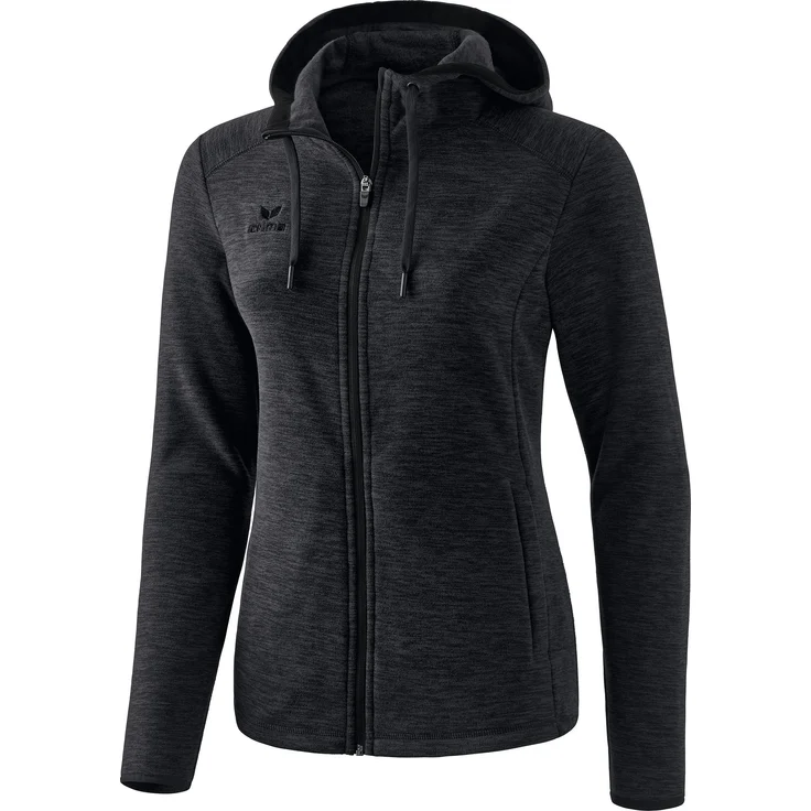 Erima Fleecejacke Damen Fleecejacke, Arbeitsjacke mit Kragen und Kapuze, marineblau – Bild 1