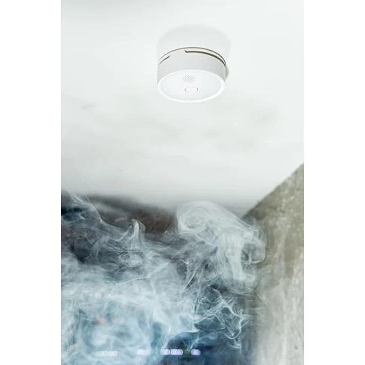 Shelly Plus Smoke | Smarter WLAN- und Bluetooth-Rauchmelder | Sofortige App-Benachrichtigung und akustische Warnungen | Feuermelder | Kompaktes Design | Einfach Einzurichten – Bild 2