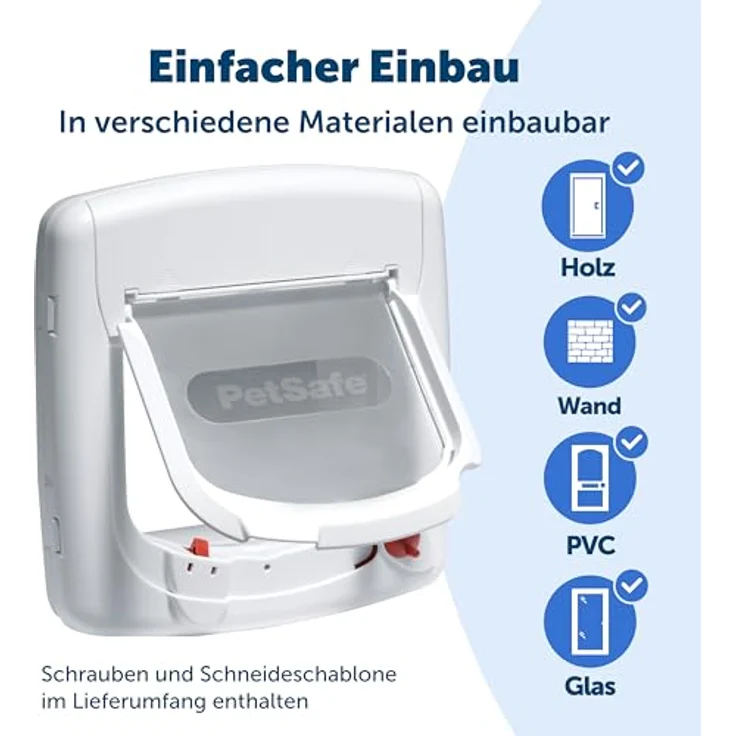 PetSafe Haustierklappe Göbel K 420 SGIFD, Magnethalsband mit 4 Verschlussoptionen, für Katzen bis 7 kg, Farbe Braun – Bild 4