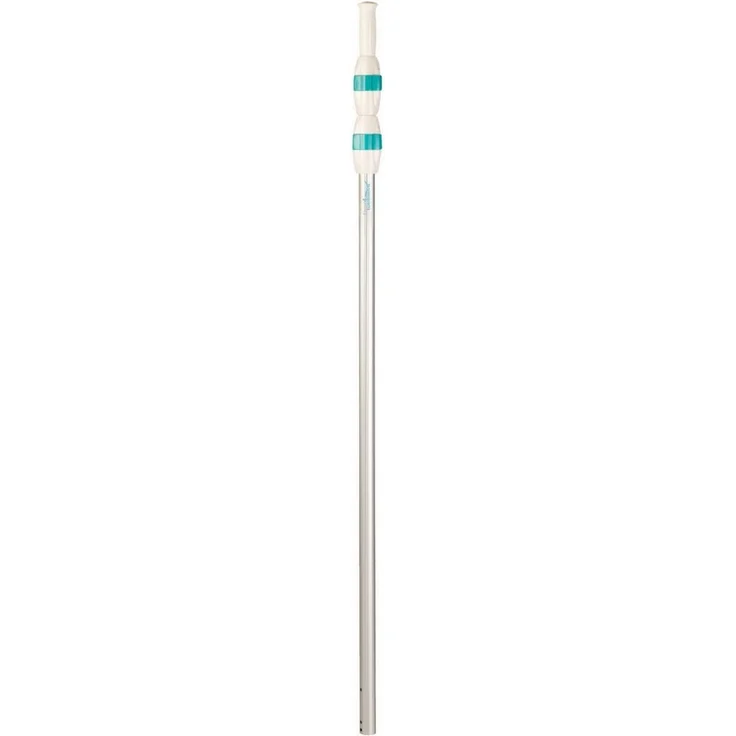 time4wellness Teleskopstiel Komfort Plus Pool Teleskopstange aus Aluminium, ausziehbar bis 3,60 m, silber – Bild 1