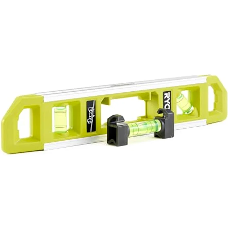 RYOBI Magnetische Torpedo-Wasserwaage, 228 mm RHLTL-228 mit starkem Magnetband und abnehmbarer Linienwaage – Bild 2