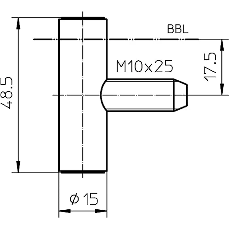 SIMONSWERK Türband V4700WF, Rahmenteil mit Gewinde M10 und Band ø 15mm, vernickelter Stahl für Holztüren – Bild 2