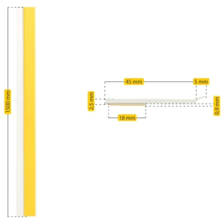 SCHELLENBERG PVC-Flachleiste, selbstklebend, 1,5 m, Breite 3/4/5 cm, weiß, zur Verblendung von Fugen an Fenstern und Türen – Bild 6