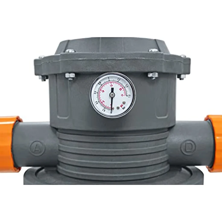 Bestway Flowclear Sandfilteranlage, 11.355 l/h Umwälzleistung, geeignet für Pools bis 64.000 l, rostfreier Tank, integrierte Zeitschaltuhr – Bild 13