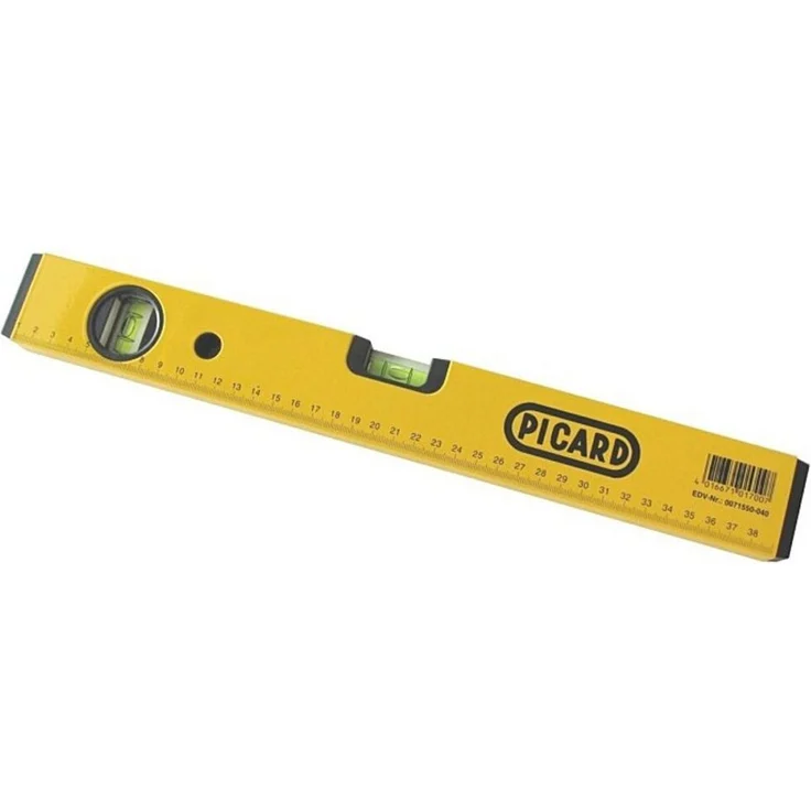 Picard Wasserwaage, 50 cm Aluminium Wasserwaage mit Libellenprofilen