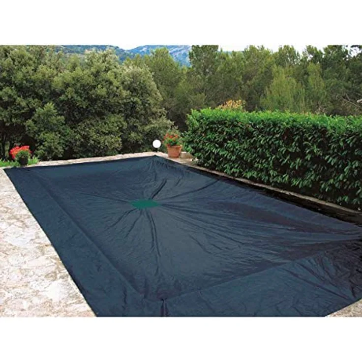 WerkaPro 11183 Abdeckplane, 4 x 7 m, für rechteckiges Pool, 240 g/m², Marineblau