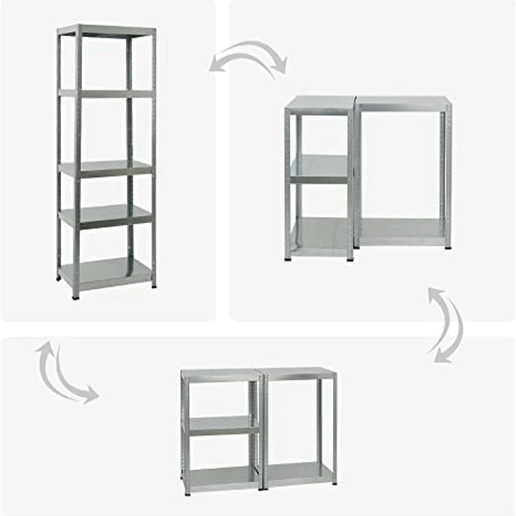 PROREGAL Mega Deal 2er-Sparset Metallregal Steel Eagle 180x60x40cm Fachlast 130kg Verzinkt Schwerlastregal, Küchenregal, Kellerregal, Steckregal, Garagenregal, Lagerregal – Bild 5
