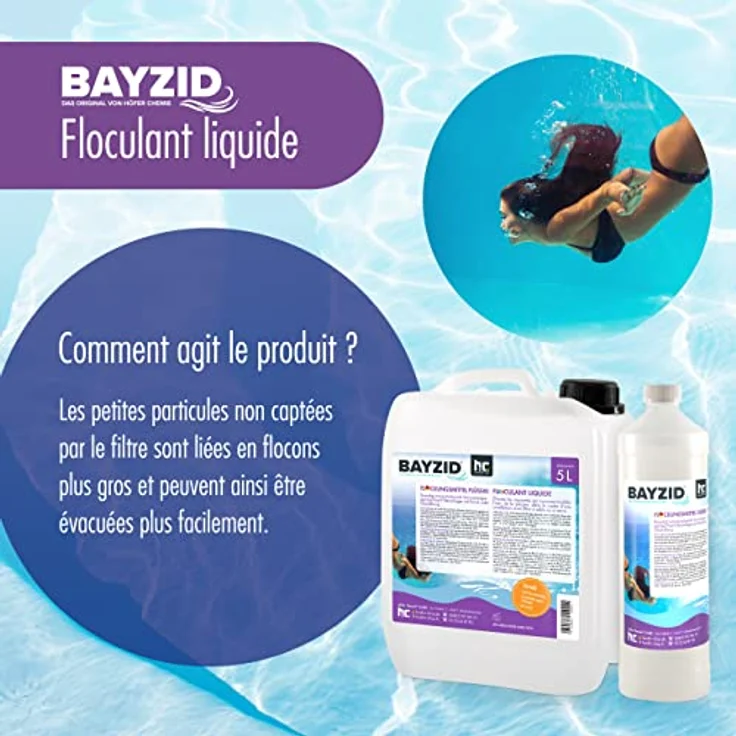 4 x 10 Liter BAYZID Flockungsmittel flüssig für Pools – Bild 4