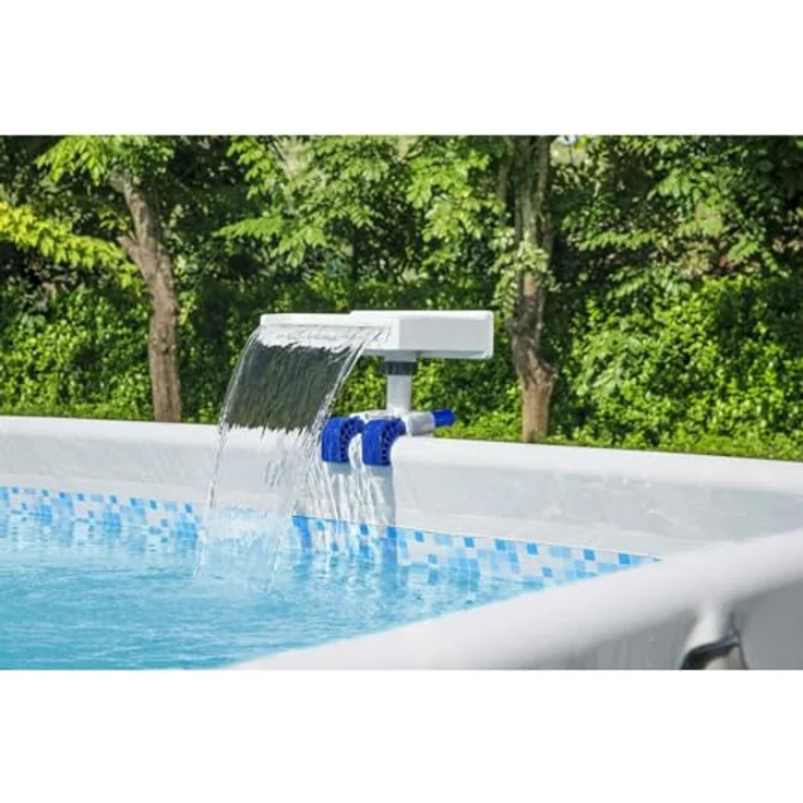Bestway LED-Wasserfall für Stahlrahmenpools, mit 8 Beleuchtungsmodi, IP67 wasserdicht, Betrieb mit 3 AA-Batterien, automatischer Abschaltfunktion – Bild 3