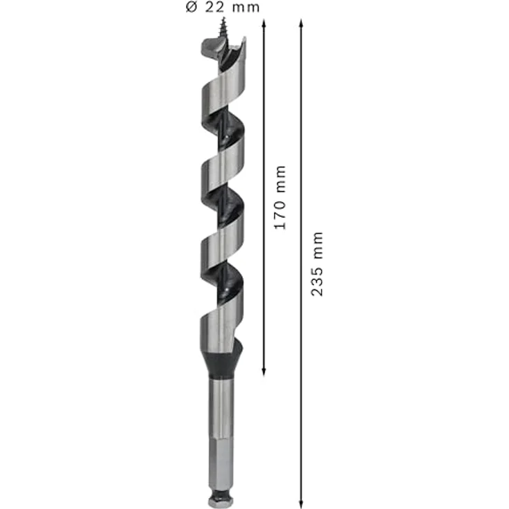Bosch Professional Holzschlangenbohrer mit 1-4''-Sechskantschaft (Ø 22 mm) 2608597633 – Bild 3