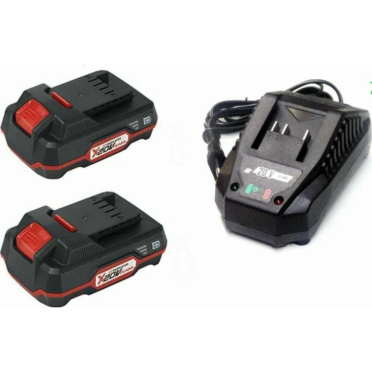 PARKSIDE® Starterset  Parkside 2 x  Akku 20 V  2.0 Ah  PAP 20 und Ladegerät mit Lithium-Ionen-Akku und 3-stufiger Zustandsanzeige