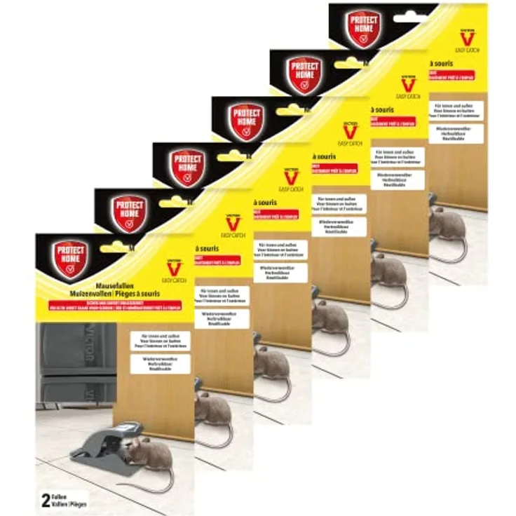 SBM Protect Home Mausefallen Easy Catch, 2 Stück
