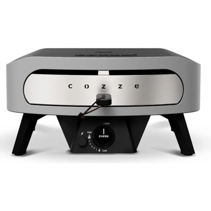 COZZE Gas-Pizzaofen Classic 17", 8 kW, Backtemperatur bis 450°C, tragbar, inkl. Cordierit-Pizzastein, Grillfläche 43 x 43 cm – Bild 4